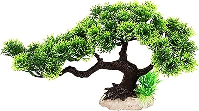 Plante de pin bonsaï artificiel castwave, pin de décoration d'aquarium, plante de bonsaï