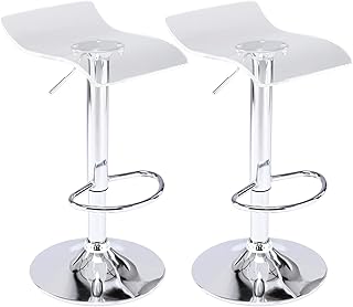 Ensemble de chaises de bar en acrylique brague living, chaise de bar pivotante