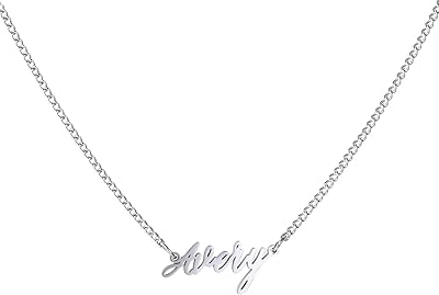 Collier prénom personnalisé plaqué or blanc 18 carats collier personnalisé pour femmes