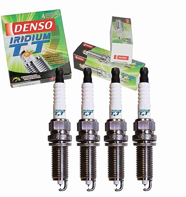 4 pièces de bougies d'allumage denso iridium tt compatibles avec toyota corolla 1.8l