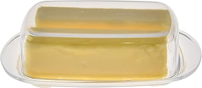 Beurrier en acrylique transparent homi avec couvercle, porte-fromage recouvert de plastique avec plateau