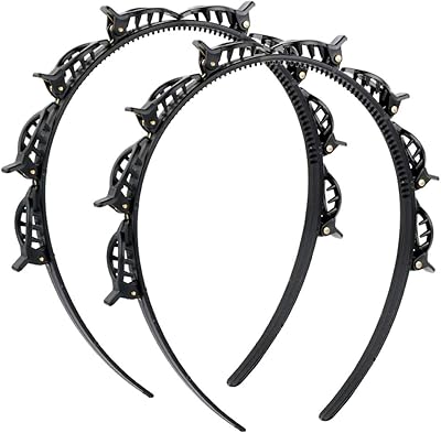 2 pièces d'épingles à cheveux creuses tissées multicouches doubles pour filles avec pince