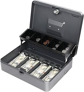 Tirelire en métal sgor lds avec 4 billets 5 emplacements pour pièces
