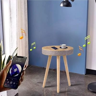 Table intelligente h&a modern home studio avec haut-parleur bluetooth intégré à 360 degrés