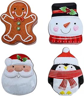 Ensemble de 4 boîtes à biscuits de noël en métal très épais, emballage