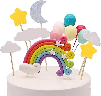 Décoration de gâteau arc-en-ciel, drapeaux de gâteau de mariage, ensemble de décorations
