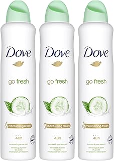 Déodorant anti-transpirant dove spray go fresh pour femme parfum concombre longue durée