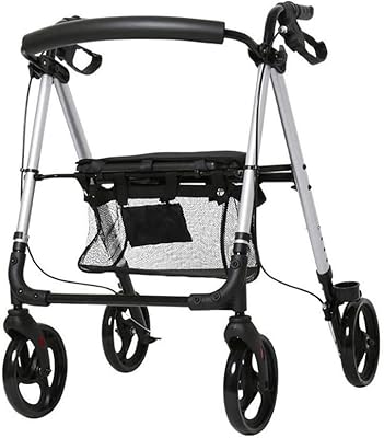 Déambulateur pliable pivotant avec sac de siège et roues et déambulateur à roulettes