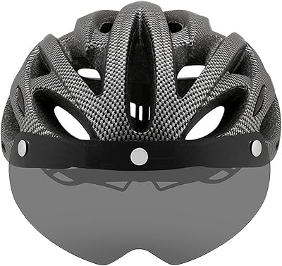 Casque de vtt de route avec lentille légère et garniture d'équipement de casque