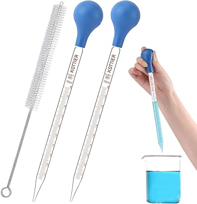Pipette compte-gouttes en verre de 10 ml, compte-gouttes de qualité laboratoire pour huiles