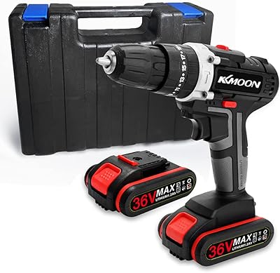 Perceuse électrique sans fil multifonctionnelle teddrop 36 v avec batterie au lithium rechargeable