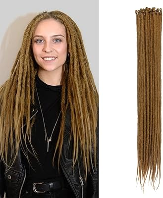 20 pouces brins-paquet extensions de dreadlocks synthétiques minces 06 cm cheveux tressés au