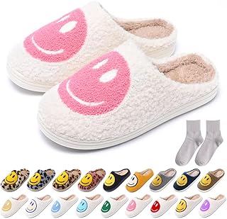 Emiteo pantoufles classiques au design souriant pour femmes et hommes pantoufles confortables