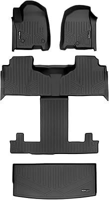 Kit de doublure de coffre smartliner à 3 rangées compatible avec cadillac escalade