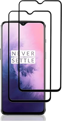Protecteur d'écran compatible avec oneplus 7t, couverture complète, facile à installer, verre trempé