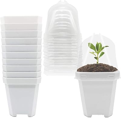 10pcs tearifi mini pots de jardinière avec dôme d'humidité - pot de jardinage