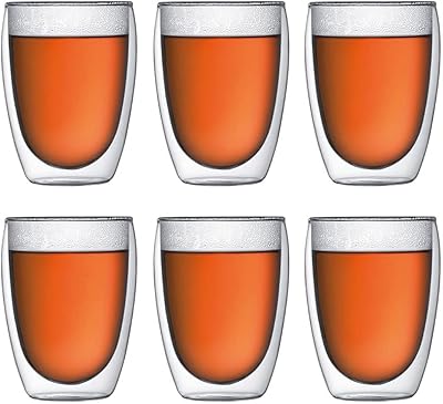 Tasses à café ecv 6 tasses en verre double paroi expresso de 350