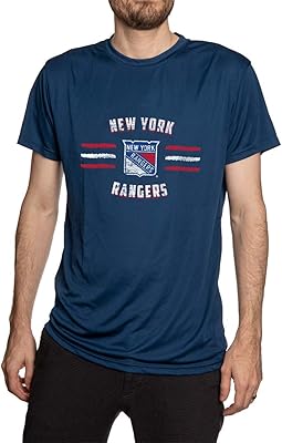Chemise à manches courtes nhl pour hommes avec motif rayures déchirées et coupe