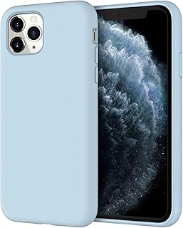 Coque jetech en silicone compatible avec iphone 11 pro max 6,5 pouces, coque de protection complète au toucher doux et soyeux, coque antichoc avec doublure en microfibre (bleu clair). Diaytar : Votre partenaire e-commerce au quotidien