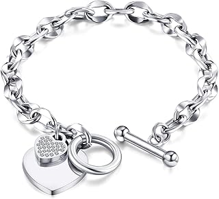 Bracelets d'amour pour femmes en acier inoxydable, joli bracelet à chaîne charmant, cadeaux