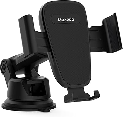 Support de téléphone moxedo pour pare-brise/tableau de bord, bras télescopique réglable, ventouse rotative