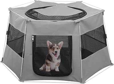 Parc pliable gluckluz pour animaux de compagnie chiens chats et chiots