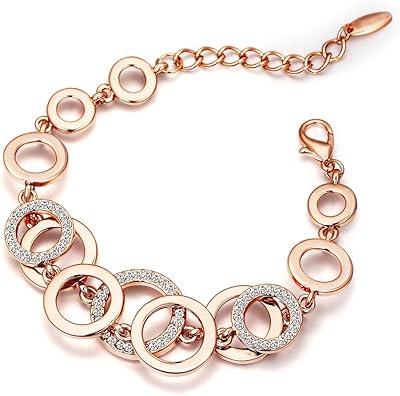 Bracelet yubella au design élégant pour les fêtes, plaqué or et décoré d'un