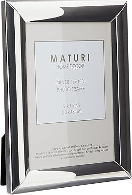 Cadre photo maturi unity taille 5" x 7", plaqué argent