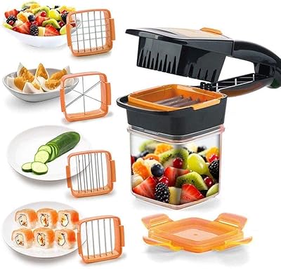 Coupe-légumes manuel multifonction faststyle 5 en 1 avec boîte de rangement