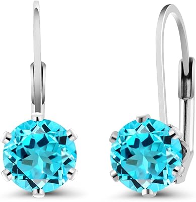 Boucles d'oreilles jem stone king pour femme en argent sterling 925 avec topaze