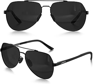 Lunettes de soleil aviateur pour femme avec verres polarisés miroir avec étui