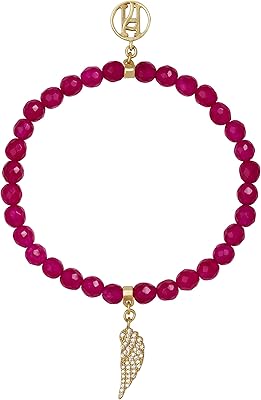 Bracelet rouge uriel ange du 7ème ciel avec breloque aile en argent sterling