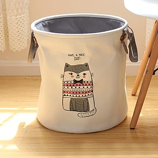 Paniers de rangement dayong panier d'organisation rond pliable en coton pour chambre