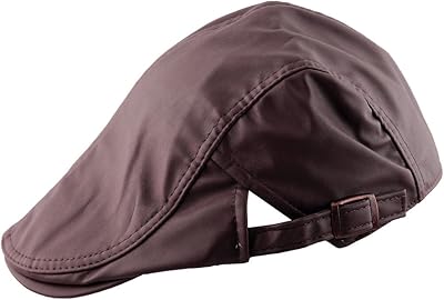Chapeau vintage en cuir pu pour hommes casquette newsboy ivy