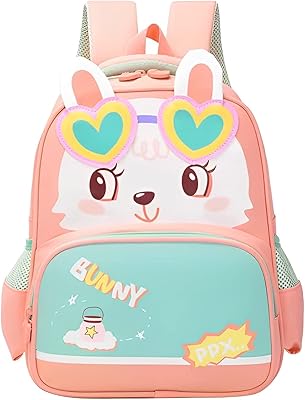 Un magnifique sac à dos avec un motif de lapin et d'ours