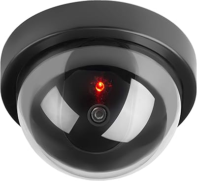 Caméra de sécurité faux dôme toroton avec lumière led clignotante, extérieure et intérieure