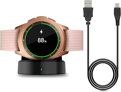 Chargeur pour nouvelle samsung galaxy watch 42 mm/46 mm/s3, support de charge amélioré