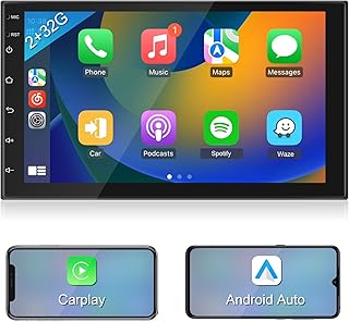 Autoradio android double din 2g + 32g sans fil apple carplay android auto