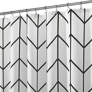 Rideau de douche mdesign moderne en tissu polyester à imprimé géométrique zigzag