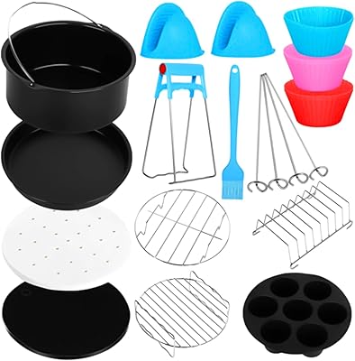 Baqu kit d'accessoires de friteuse à air de 8 pouces de remplacement