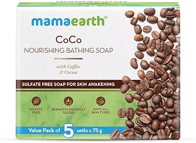 Savon de bain nourrissant mama earth au café et cacao de coco