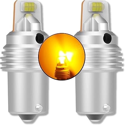 Mck auto - p21w ba15s 1156 12smd led canbus ampoule très claire, orange