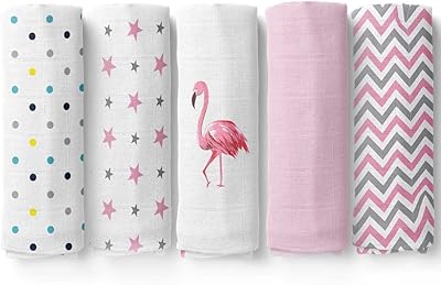 Lange d'emmaillotage pour nouveau-né en mousseline 100 % coton house & kinder