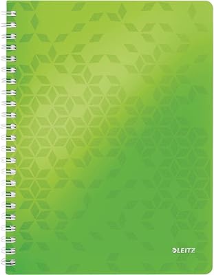 Cahier à couverture souple litz format a4 46370054, vert, 80 feuilles, ligné, papier