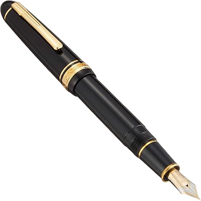 Stylo plume platine president #1 noir et or - ptb20000p-plume : m