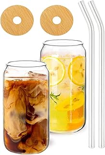 Tasse à bière 2 pièces, canette de café glacé, verre à soda, canette