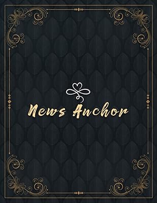 Cahier de notes ligné news anchor : 110 pages lignées - grand 8,5