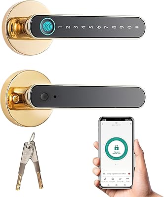 Serrure de porte à empreintes digitales serrure intelligente d'entrée sans clé avec bluetooth