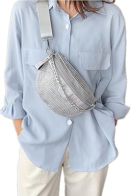 Sacs de poitrine en strass pour femmes, sacs à bandoulière, sacs de taille