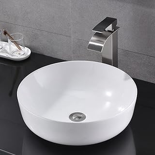 Robinet de lavabo de salle de bain combiné lavabo wesliv 16" rond